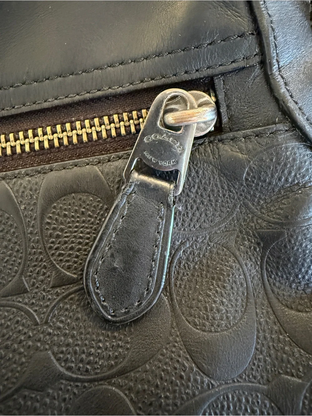 Coach Houston Flight Bag Signature Leather Black Crossbody